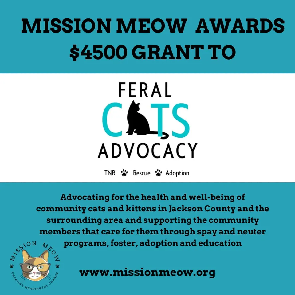 Feral Cats Advocacy's Mission Meow grant announcement