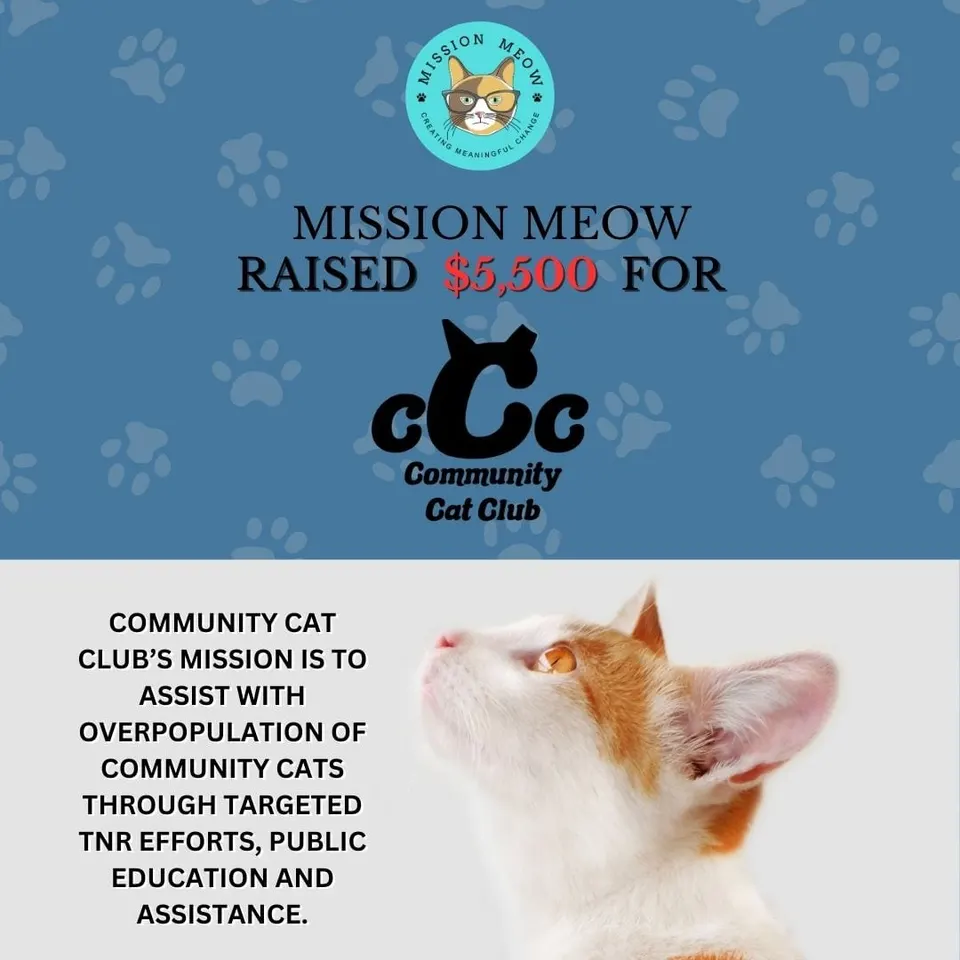 Community Cat Club's Mission Meow grant announcement