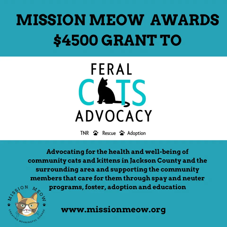 Feral Cats Advocacy's Mission Meow grant announcement